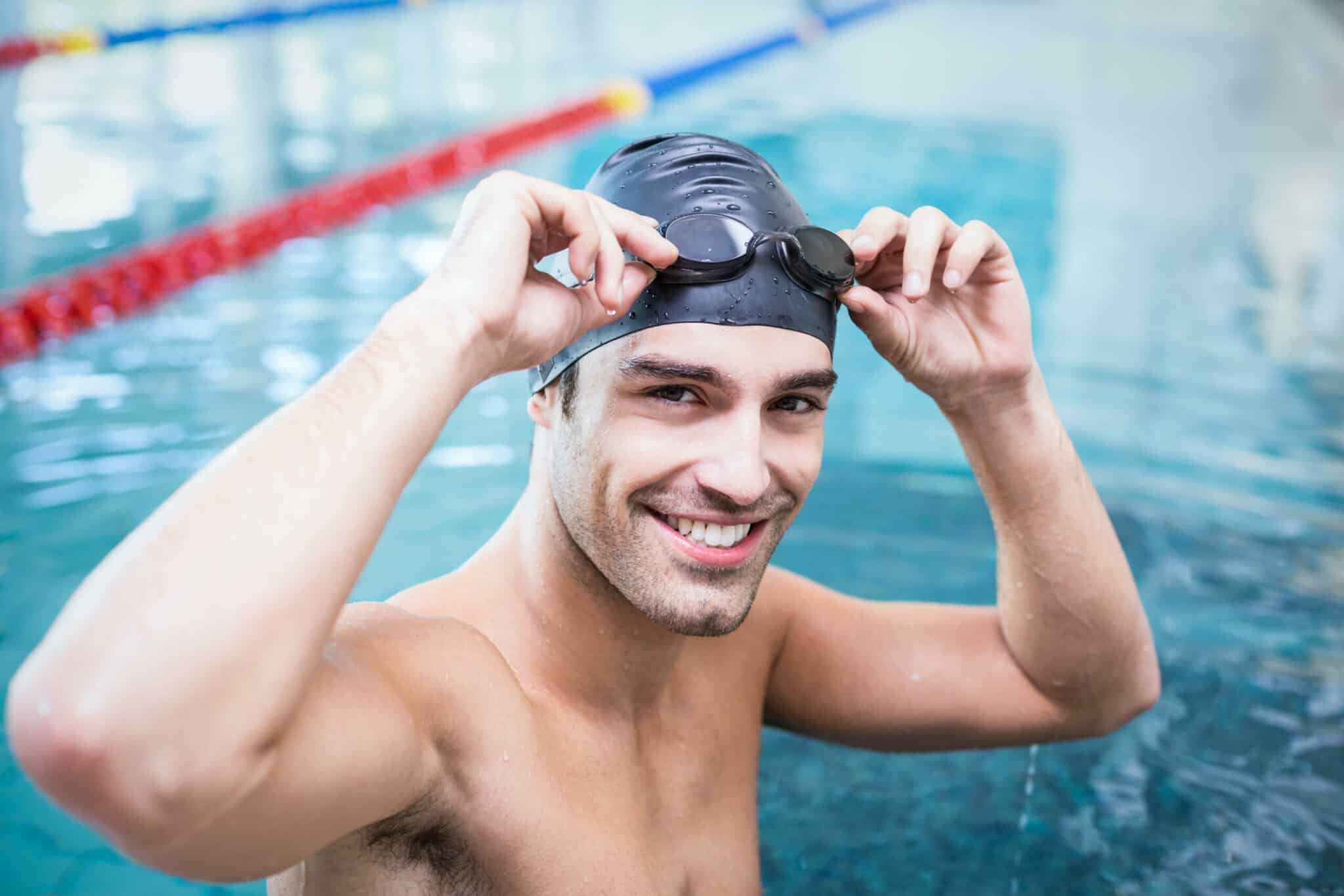 Man wearing goggles.